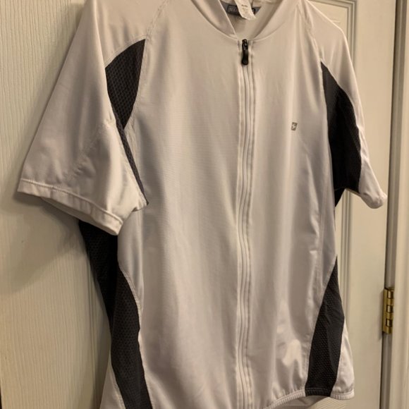 SUGOI Cycling Shirt White Grey With Pockets Compression Full Zip Men’s Size XL - Picture 4 of 8